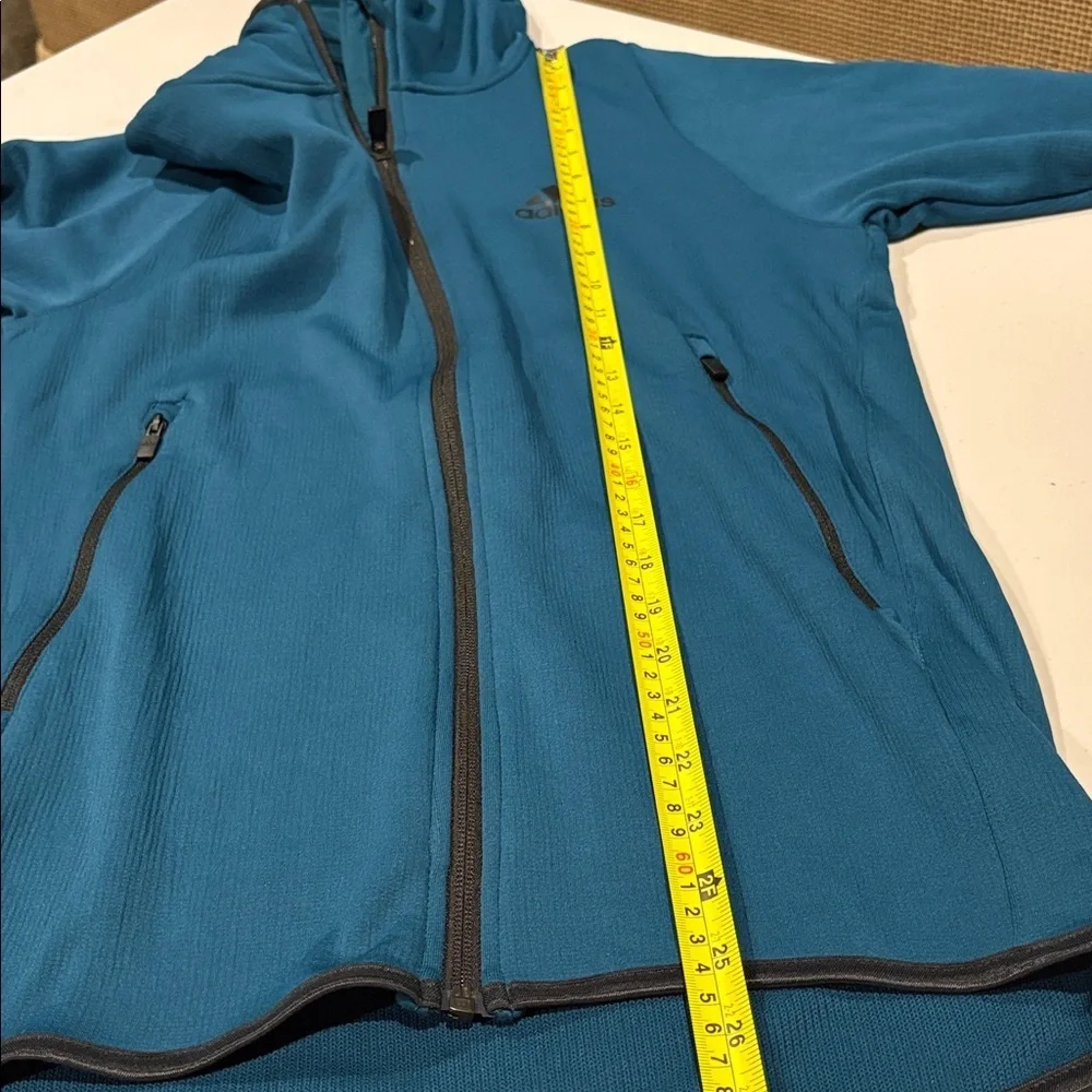 ADIDAS Men's Climawarm full zip training hoodie. Hooded sweatshirt. Small. Blue